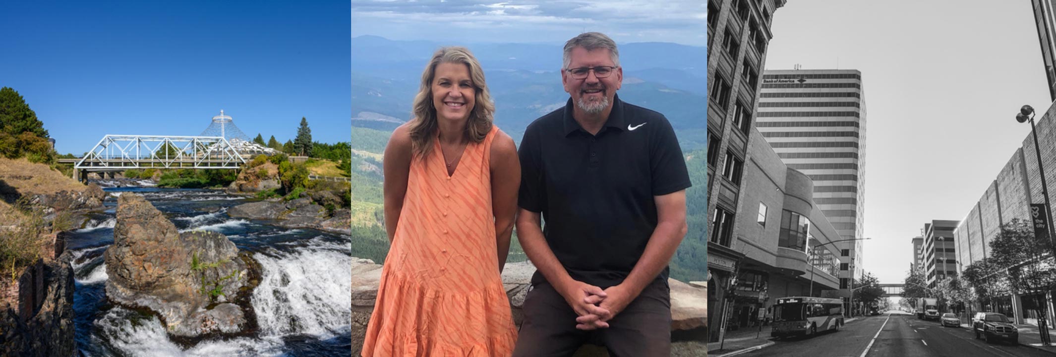 Mike Dewey with clients and around Spokane with Location NW Group